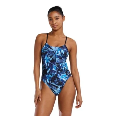 Image of TYR Women&#039;s Durafast Elite Cutoutfit Swimsuit One Piece, Blue Ice, 28