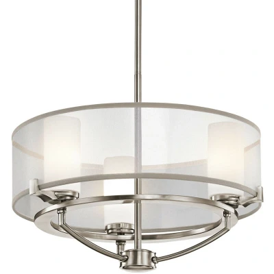 Image of Saldana 3 Light Pendant Chandelier Classic Pewter, G9