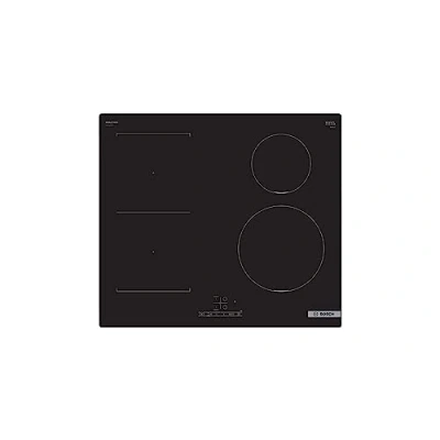 Image of Bosch Series 4 PWP611BB5B Induction Hob with TouchSelect, CombiZone, PowerBoost and Timer Switch Off, Integrated, Black, 60cm wide