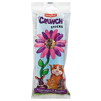 Image of Beaphar Small Animal Crunch Sticks Vegetables &amp; Berries 2pk (Pack of 6)