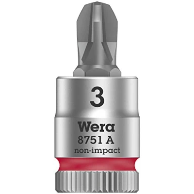 Image of 8751 A Zyklop bit socket with 1/4&quot; drive, PH 3 x 28 mm