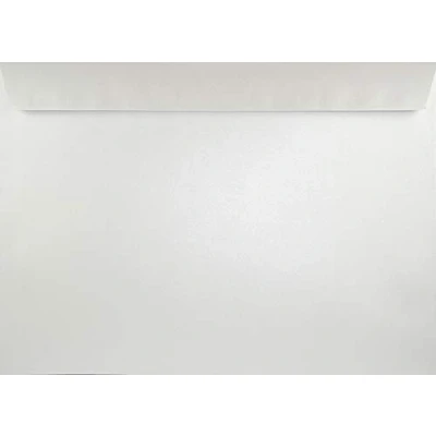 Image of Netuno 10 large White pearlescent envelopes DIN C4 229x324mm 9.01x12.75 inches 120gsm Majestic Marble peel&amp;seal straight flap no window for greeting cards invitations photo certificates contract