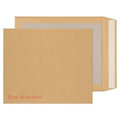 Image of Blake Purely Packaging 318 x 267 mm Board Back Pocket Peel and Seal Envelopes (14935) Manilla Pack of 125