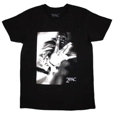 Image of Rock Off officially licensed products Tupac Fingers Logo T Shirt M Black