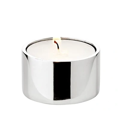 Image of EDZARD tea light holders Franz, stainless steel highly polished, bowl for Advent wreath, Set of 4 (Silver, Diameter cm, height 2.5 cm)