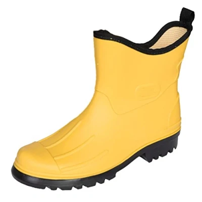 Image of Bockstiegel Peter Men&#039;s Boys’ PVC Wellington Boots Black with Coloured Sole Size: 9 UK