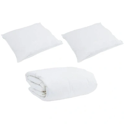 Image of Vidaxl Winter Duvet Other with Pillow 3 pcs White 260 x 220 cm Down