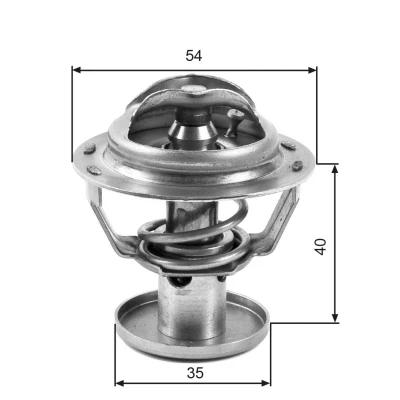 Image of AJ5715171, AJ5715171A, GY0115171 Engine thermostat GATES TH32387G1 87C with gaskets/seals without housing FORD: MONDEO 3, 3 Stufenheck