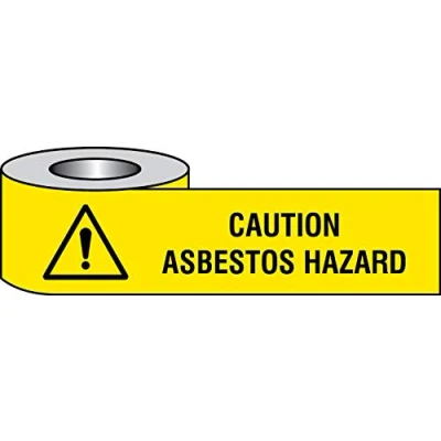 Image of Tapes Caution Asbestos Hazard Barrier Tape 75mm x250m
