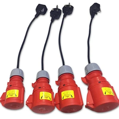 Image of Marten® 415V 16A &amp; 32A 4 Pin 5 Connector Adapter Set for PAT Testing 3 Phase