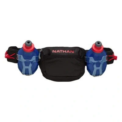 Image of Nathan Unisex&#039;s Trail Mix Plus 3.0 Travel Accessory Money Belt, Black/Ribbon Red, Regular