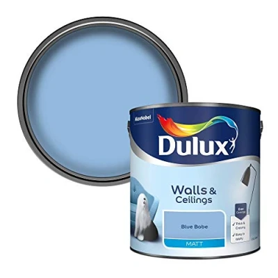 Image of Dulux 500006 Matt Emulsion Paint For Walls And Ceilings Blue Babe 2.5L