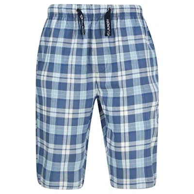 Image of Tokyo Laundry Mens Makin Checked Knee Length Pyjama Shorts