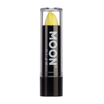 Image of Neon UV Lipstick by Moon Glow Pastel Yellow Bright Coloured Glows under