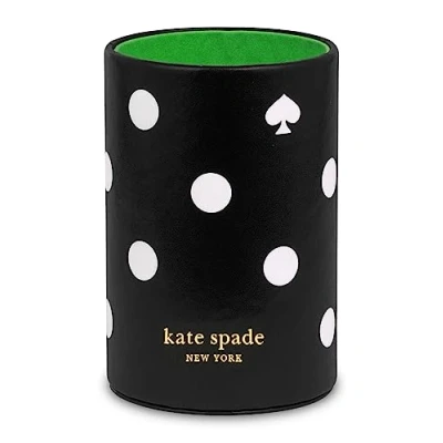 Image of kate spade new york Pen and Pencil Holder for Desk, Decorative Cup, Leatherette Desk Supplies Organizer, Picture Dot