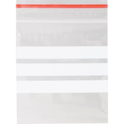 Image of Avon 3&quot;X3.3/8&quot; Write on Grip Seal Bags, Pk 1000