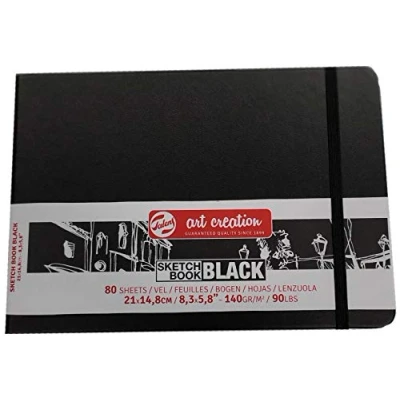 Image of Sketch Book Black Artcreation 21 x 14.8 cm Landscape
