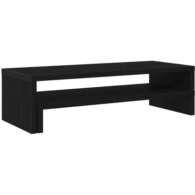 Image of vidaXL Monitor Stand Black Oak 54x22x15 cm Engineered Wood