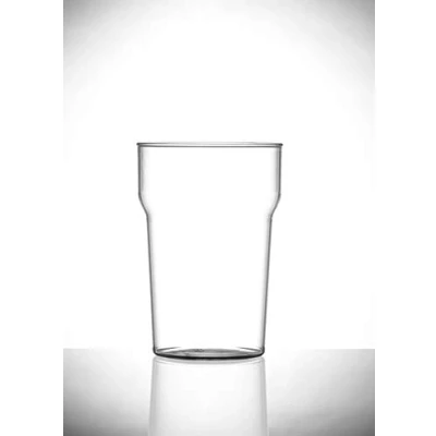 Image of Set of 6 Roltex Unbreakable Reusable Polycarbonate Plastic Tulip Shaped ONE PINT Stacking Beer glasses