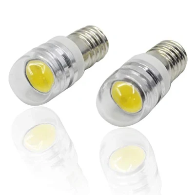 Image of Ruiandsion 2pcs 12V E10 Base Socket LED Bulb COB 2W Upgrade Replacement for Headlamps Flashlights Torch Light Bulbs,4300K Warm White