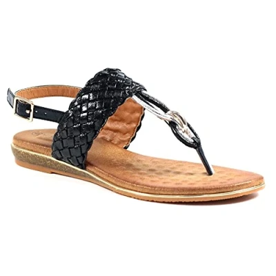 Image of Ladies Dawley Black Sandal 7