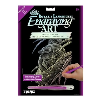 Image of Royal &amp; Langnickel Glow In The Dark Engraving Art A4 Size Snake Designed Painting Set