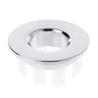 Image of fatteryu Bathroom Basin Faucet Sink Overflow Cover Brass, Copper, 23mm 25mm Round Hole, Silver