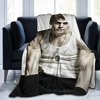Image of LOUJIN Paul Wesley Throw Blanket Lightweight,Ultra Soft &amp; Comfy Flannel Blanket,Microfiber Fleece Blanket,Anti Pilling Plush for Couch,Bed,Sofa