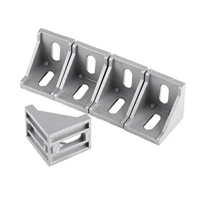 Image of 5pcs 4040 Aluminum Alloy Corner Bracket, L Shape Right Angle Joint Brace Fastener Home Hardware 40*40*35mm