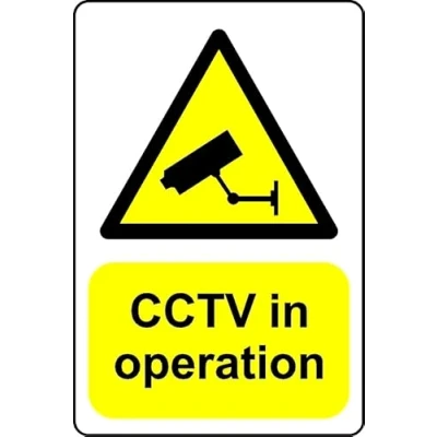 Image of CCTV in Operation Safety Sign 3mm Aluminium (300mm x 200mm)