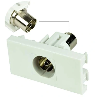 Image of kenable RF Digital TV Cable Freeview Aerial Wall/Face Plate Module No Soldering