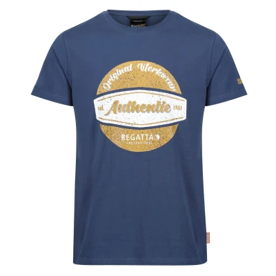 Image of Regatta Mens Original Cotton T Shirt (Dark Denim) Blue Size 2XL