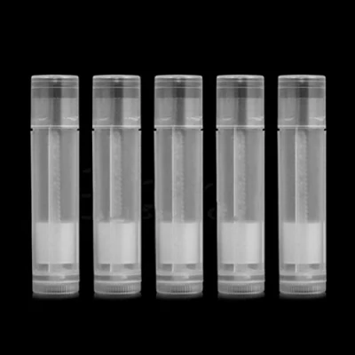 Image of DIY Clear Empty Lipstick Lip Balm Twist Bottom Tubes Containers with Caps (10Pcs)