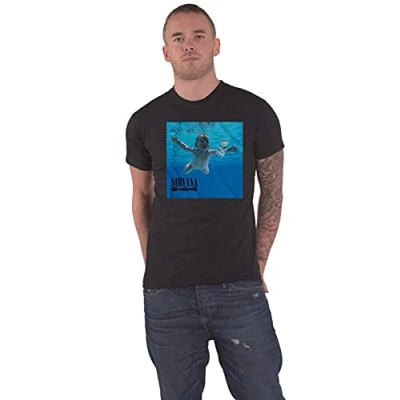 Image of Nirvana T Shirt Nevermind Album Cover Band Logo New Official Men&#039;s Black Size XXL