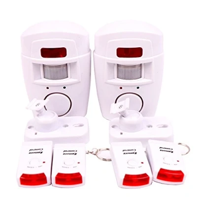 Image of WER Infrared Wireless Motion Detection Alarm, Home Safety, Summer Garage, Storage Center, Caravan Alarm System, Battery Power Supply With 2 X Remote Control (2 Pack)
