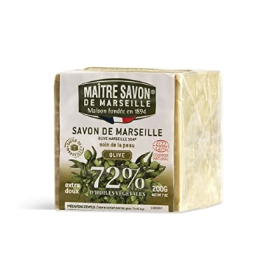 Image of Maître Savon de Marseille, Soin la Peau, Olive Oil Soap 200g, COSMOS Certified
