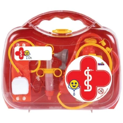 Image of Theo Klein 4632 doctor&#039;s case, large and transparent I Sturdy case with lots of accessories Incl. Stethoscope, thermometer, much more. Toys for children aged 3 over