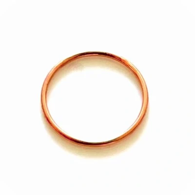 Image of 18ct Rose Gold Plated Sterling Silver Vermeil 1.2mm Halo Band Ring (I 1/2)