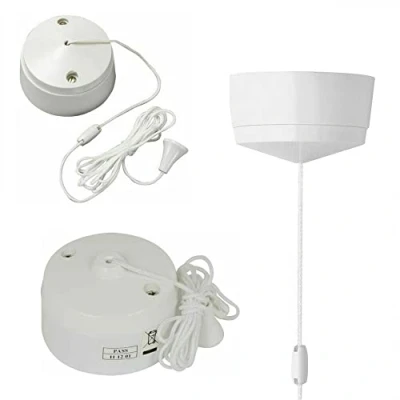 Image of Mr Gadget Solutions® 1 Way Bathroom/Toilet Light Switches Ceiling Pull Cord Switch 6Amp