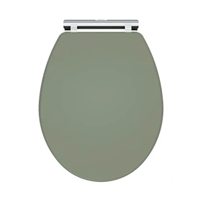 Image of Balterley Traditional Soft Close, Top Fix Wooden Toilet Seat (Suitable for Kinston Toilets) Satin Green