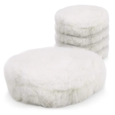 Image of Voarge 6 pieces polishing fur 180 mm pad cover set for machine, wool hood buffer hoods, car machines