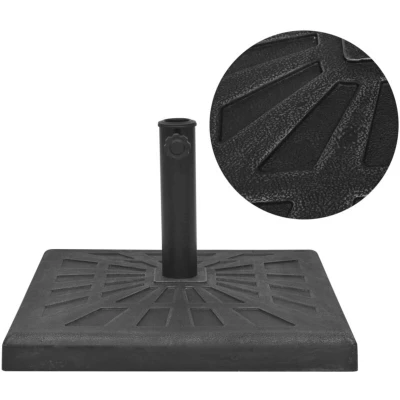 Image of vidaXL Parasol Base Resin Square Black 12 kg