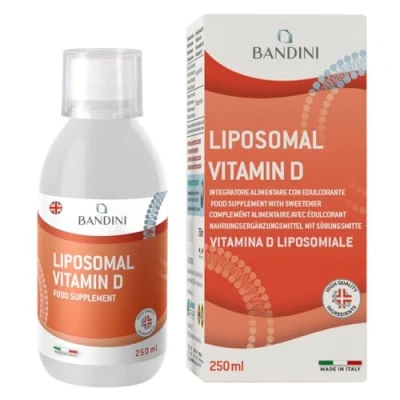 Image of Bandini® Liposomal Vitamin D Liquid 2000 IU Lipo D3 High Strength, Bioavailability &amp; Absorption Immunity, Bones, Teeth, Joints, Muscle Support 250ml 100% Vegan, Non GMO