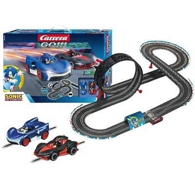 Image of Carrera Go Sonic The Hedgehog Slot Car Racing Track for Children from 6 Years and Adults, 4.9 m Race with Looping Shadow, 2 Hand Controls Turbo Button, Gifts Christmas