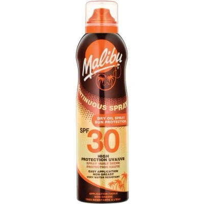 Image of Malibu Continuous Spray Dry Oil SPF 30 Sun Protection 175ml by