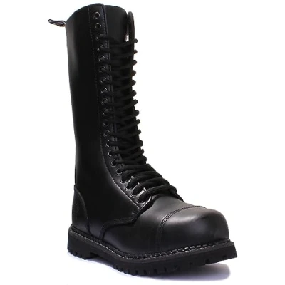 Image of Grinders King 2015 Black Mens Safety Steel Toe Derby Boots UK Size 12
