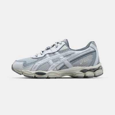Image of Asics Sportstyle Gelnyc 2055 Unisex Trainers, Size: 3, Glacier grey/white Leather and textile