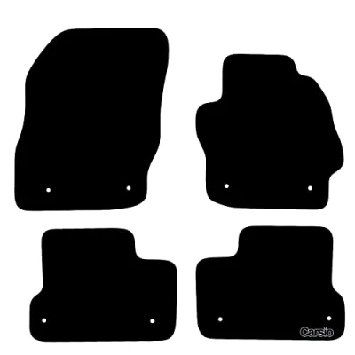 Image of Carsio Carpet Car Mats For Mazda 3 2009 to 2013 (8 Clips) Tailored Fit Floor Mat Set Complete Accessory Black Custom Fitted All Weather, Anti Slip Backing &amp; Trim