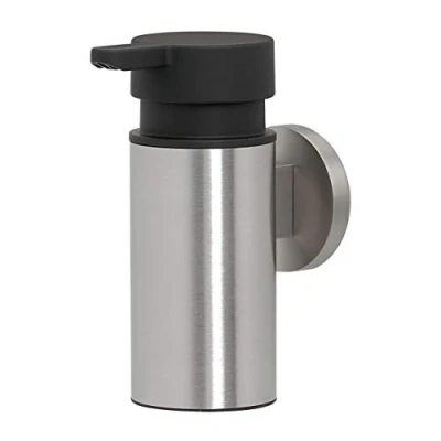 Image of Tiger Noon Soap Dispenser Small, Stainless Steel Brushed, 4.9 x 11.9 9.4 cm