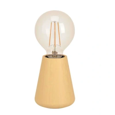 Image of Eglo Table lamp Asby, Decorative Japanese Bedside lamp, Wooden Living Room and Bedroom Lighting, Night Light Made of Brown Wood, FSC Certified, E27 Socket